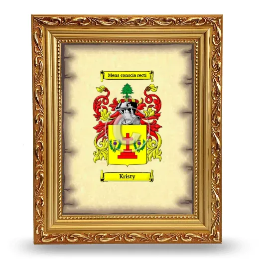 Kristy Coat of Arms Framed - Gold