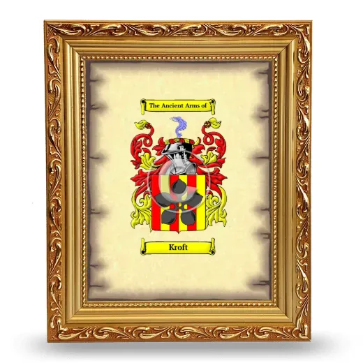 Kroft Coat of Arms Framed - Gold