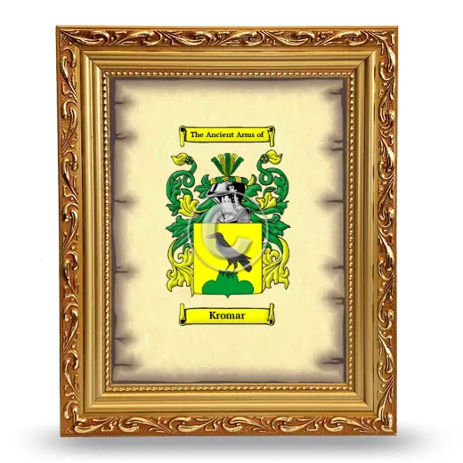 Kromar Coat of Arms Framed - Gold