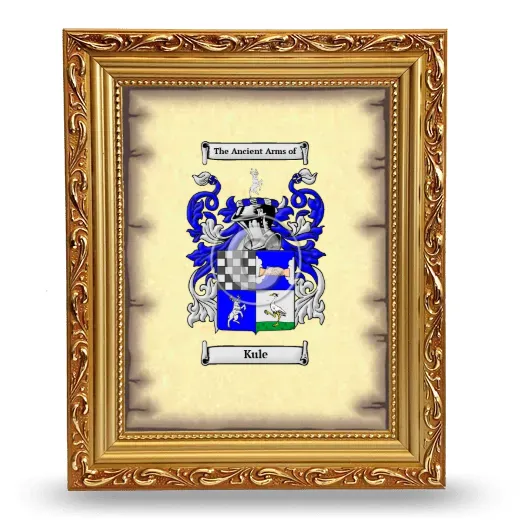 Kule Coat of Arms Framed - Gold
