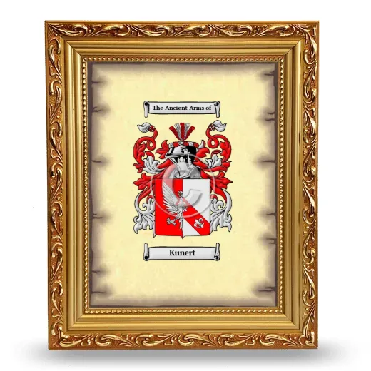 Kunert Coat of Arms Framed - Gold