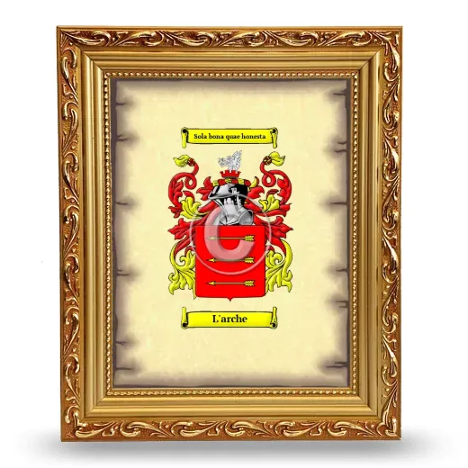 L'arche Coat of Arms Framed - Gold