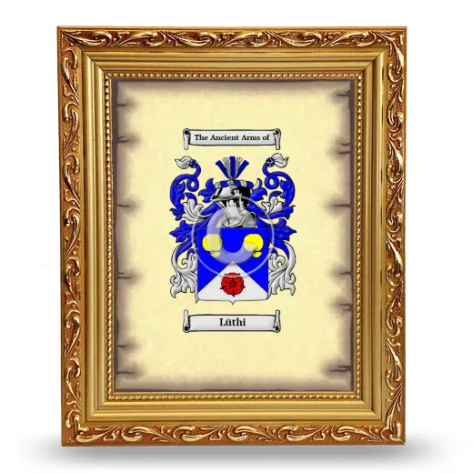 Lüthi Coat of Arms Framed - Gold