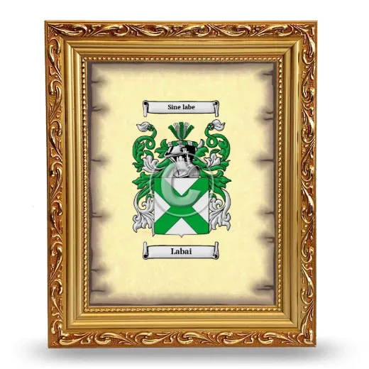 Labai Coat of Arms Framed - Gold