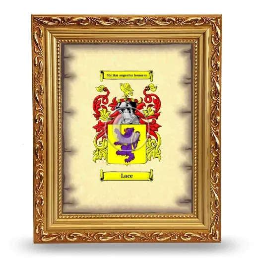 Lace Coat of Arms Framed - Gold