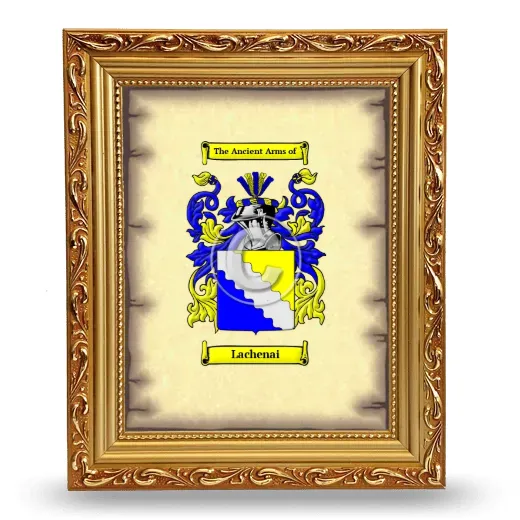 Lachenai Coat of Arms Framed - Gold