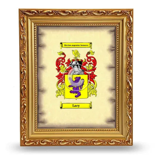 Lacy Coat of Arms Framed - Gold