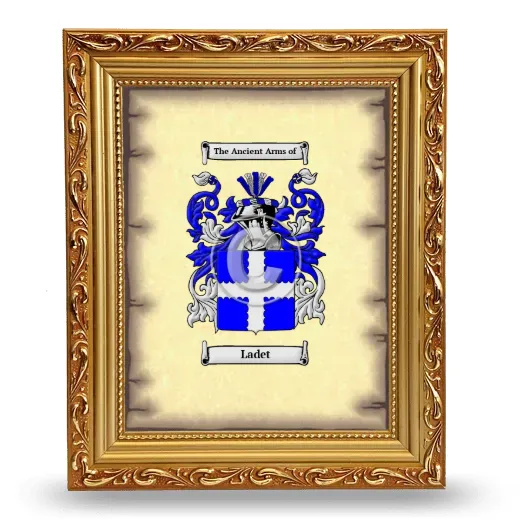 Ladet Coat of Arms Framed - Gold