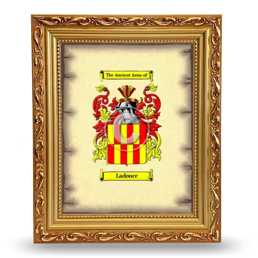 Ladouce Coat of Arms Framed - Gold