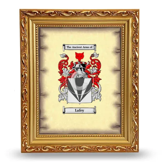 Lafey Coat of Arms Framed - Gold