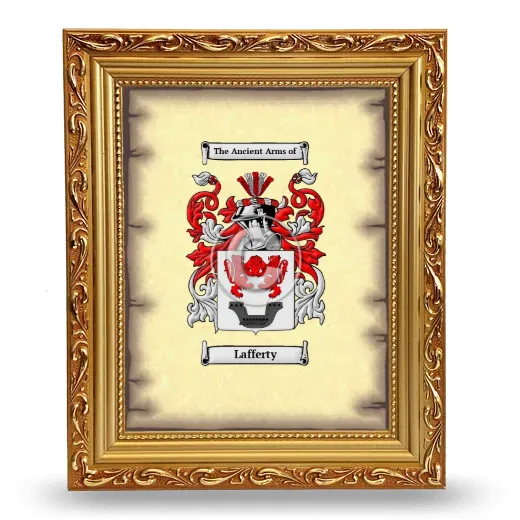 Lafferty Coat of Arms Framed - Gold