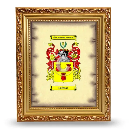 Lafosse Coat of Arms Framed - Gold