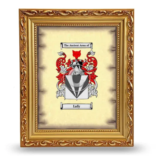 Lafy Coat of Arms Framed - Gold