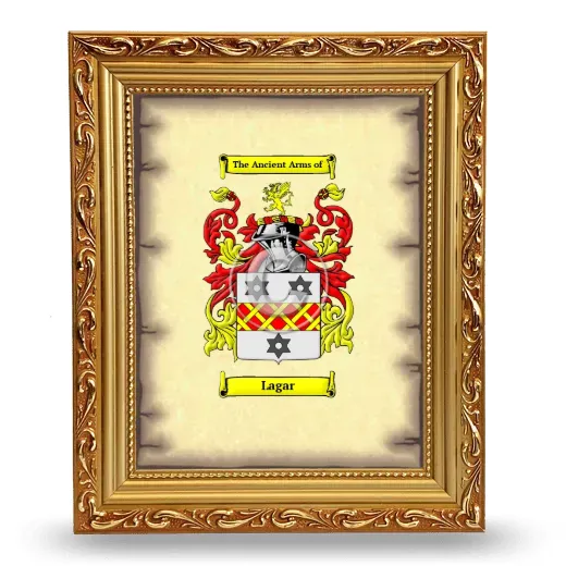 Lagar Coat of Arms Framed - Gold
