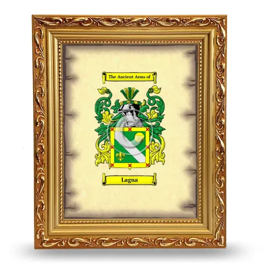 Lagua Coat of Arms Framed - Gold
