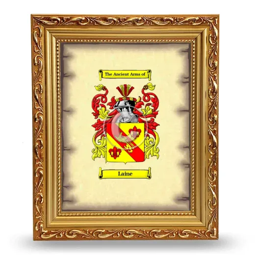 Laine Coat of Arms Framed - Gold