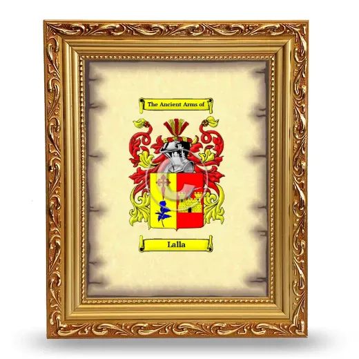 Lalla Coat of Arms Framed - Gold