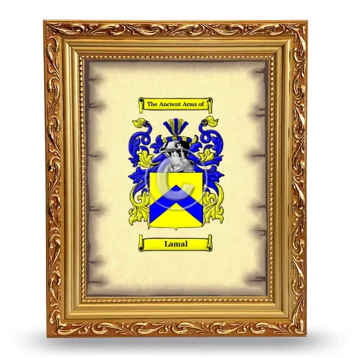 Lamal Coat of Arms Framed - Gold