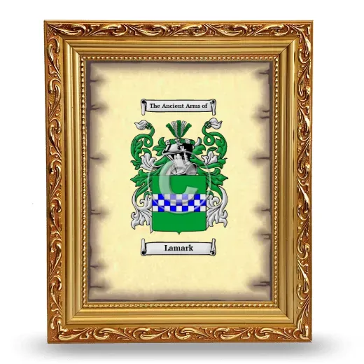 Lamark Coat of Arms Framed - Gold
