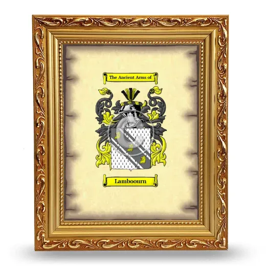 Lamboourn Coat of Arms Framed - Gold