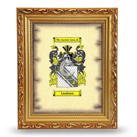 Lamborn Coat of Arms Framed - Gold