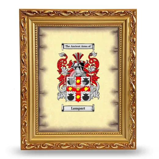 Lampart Coat of Arms Framed - Gold
