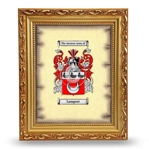 Lampert Coat of Arms Framed - Gold