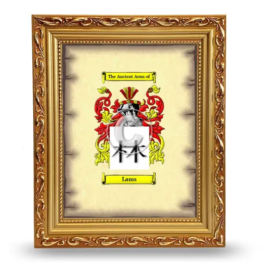 Lams Coat of Arms Framed - Gold