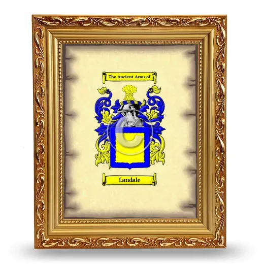 Landale Coat of Arms Framed - Gold
