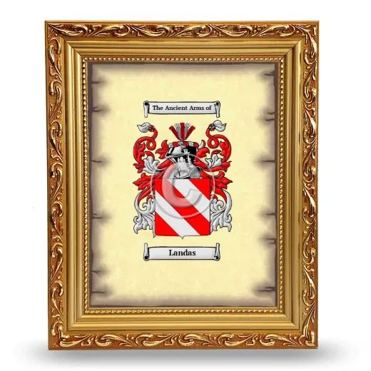 Landas Coat of Arms Framed - Gold