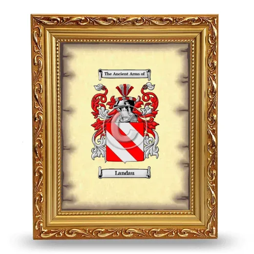 Landau Coat of Arms Framed - Gold