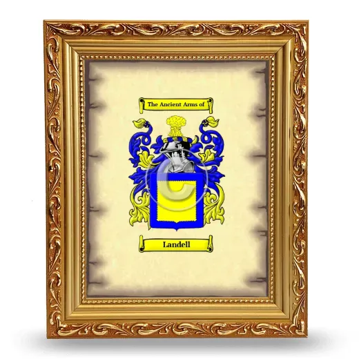 Landell Coat of Arms Framed - Gold