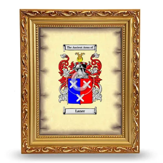 Laner Coat of Arms Framed - Gold