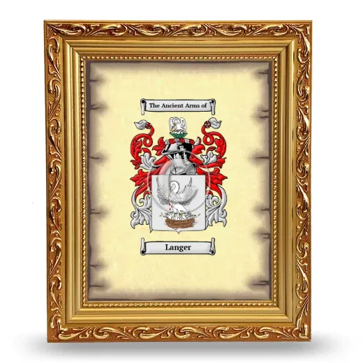 Langer Coat of Arms Framed - Gold