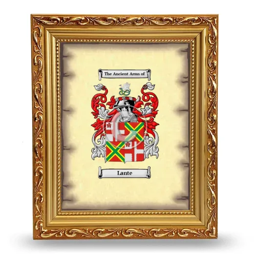 Lante Coat of Arms Framed - Gold
