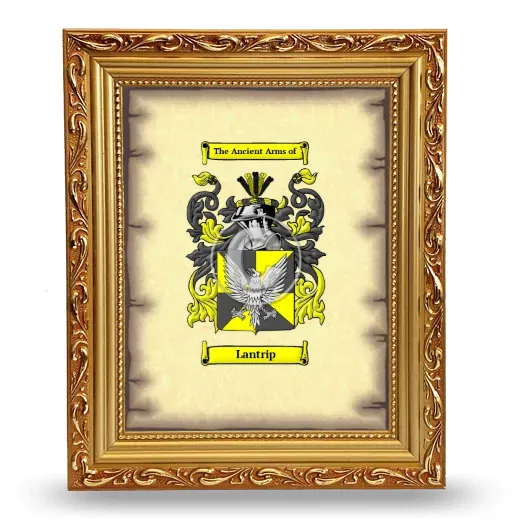 Lantrip Coat of Arms Framed - Gold