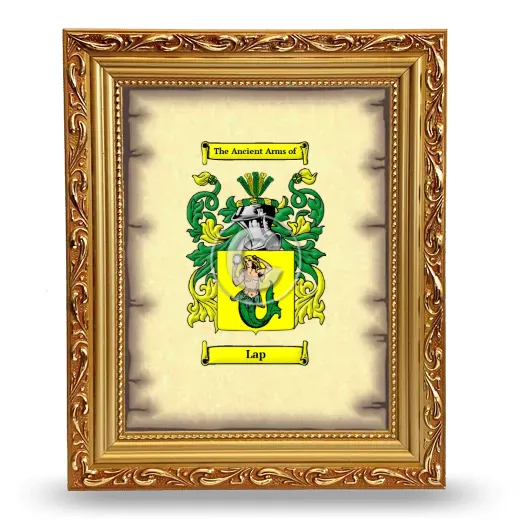 Lap Coat of Arms Framed - Gold