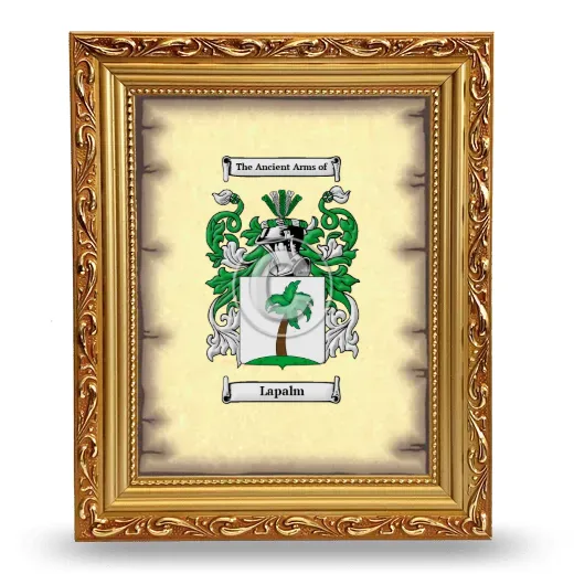 Lapalm Coat of Arms Framed - Gold