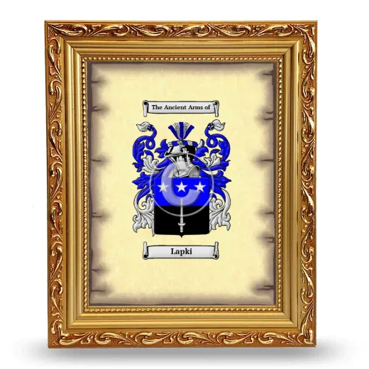 Lapki Coat of Arms Framed - Gold
