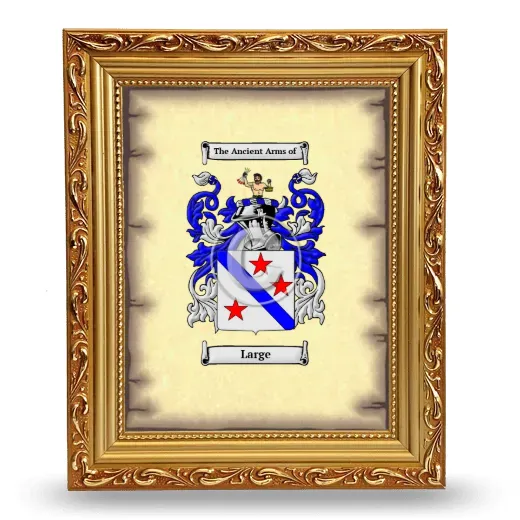 Large Coat of Arms Framed - Gold