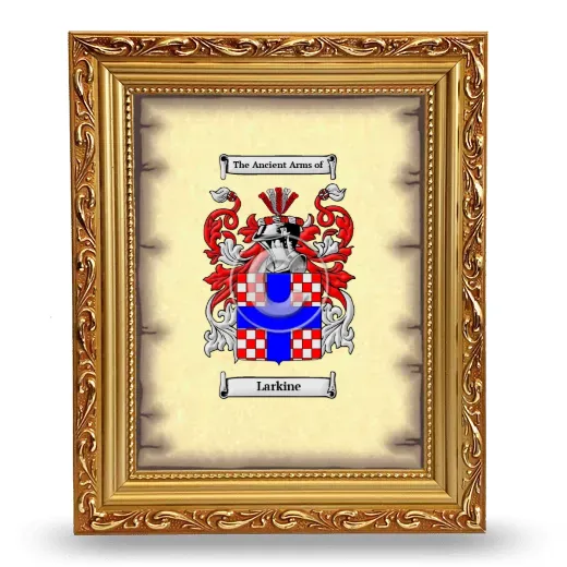 Larkine Coat of Arms Framed - Gold