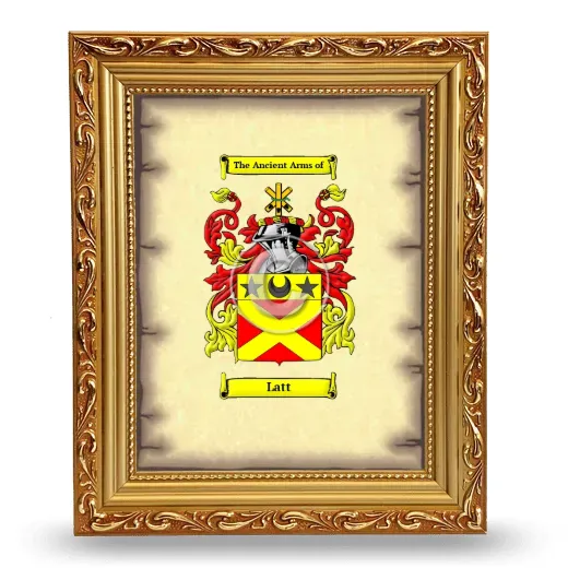 Latt Coat of Arms Framed - Gold