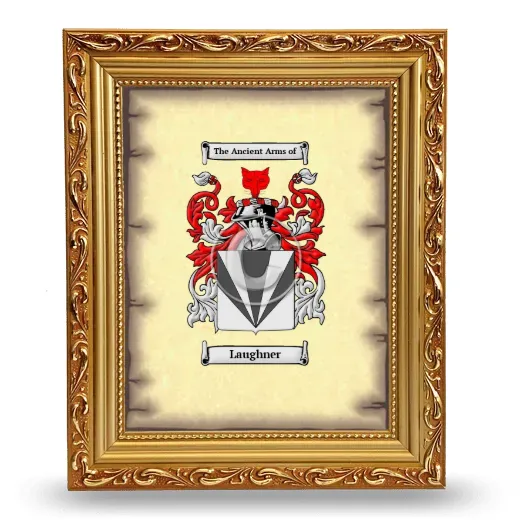 Laughner Coat of Arms Framed - Gold