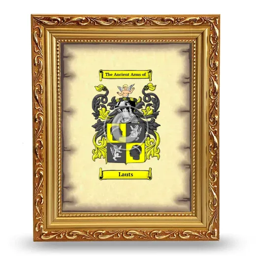 Lauts Coat of Arms Framed - Gold