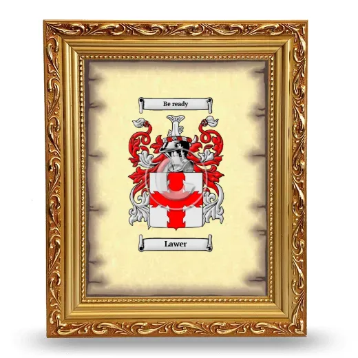 Lawer Coat of Arms Framed - Gold