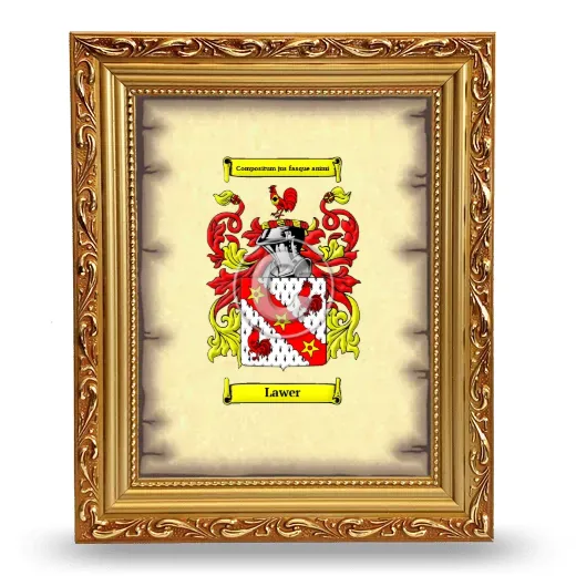 Lawer Coat of Arms Framed - Gold