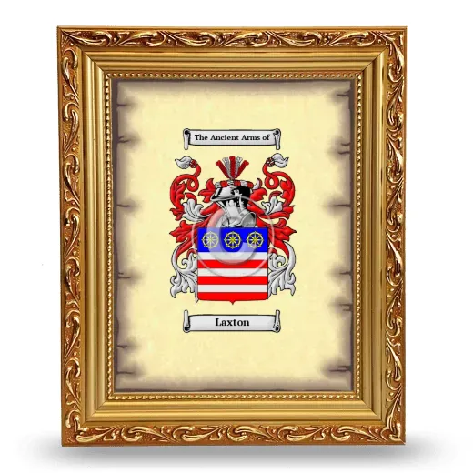 Laxton Coat of Arms Framed - Gold