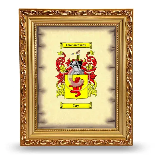 Lay Coat of Arms Framed - Gold