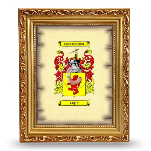 Lay-s Coat of Arms Framed - Gold