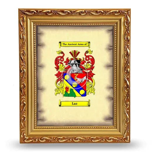 Laz Coat of Arms Framed - Gold